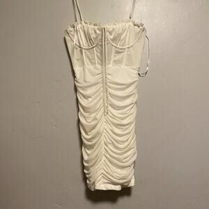 Kiss The Sky Urban Outfitters White corset dress ruched  UO L